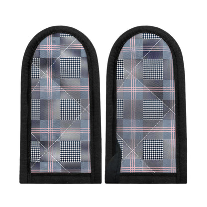 Navy And White Glen Plaid Print Skillet Handle Cover
