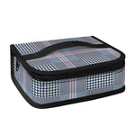 Navy And White Glen Plaid Print Small Lunch Bag