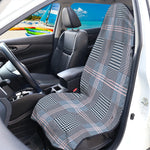 Navy And White Glen Plaid Print Waterproof Car Seat Cover