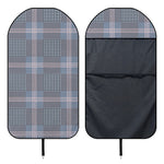 Navy And White Glen Plaid Print Waterproof Car Seat Cover