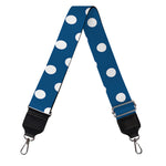 Navy And White Polka Dot Pattern Print Bag Strap