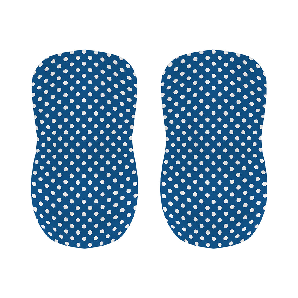Navy And White Polka Dot Pattern Print Bar Stool Covers