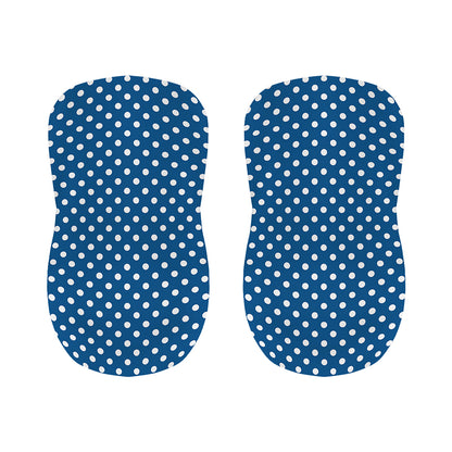 Navy And White Polka Dot Pattern Print Bar Stool Covers