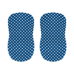 Navy And White Polka Dot Pattern Print Bar Stool Covers