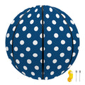 Navy And White Polka Dot Pattern Print Basketball