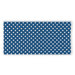 Navy And White Polka Dot Pattern Print Beach Towel
