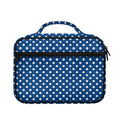 Navy And White Polka Dot Pattern Print Briefcase Bible Bag