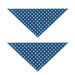 Navy And White Polka Dot Pattern Print Dog Bandana