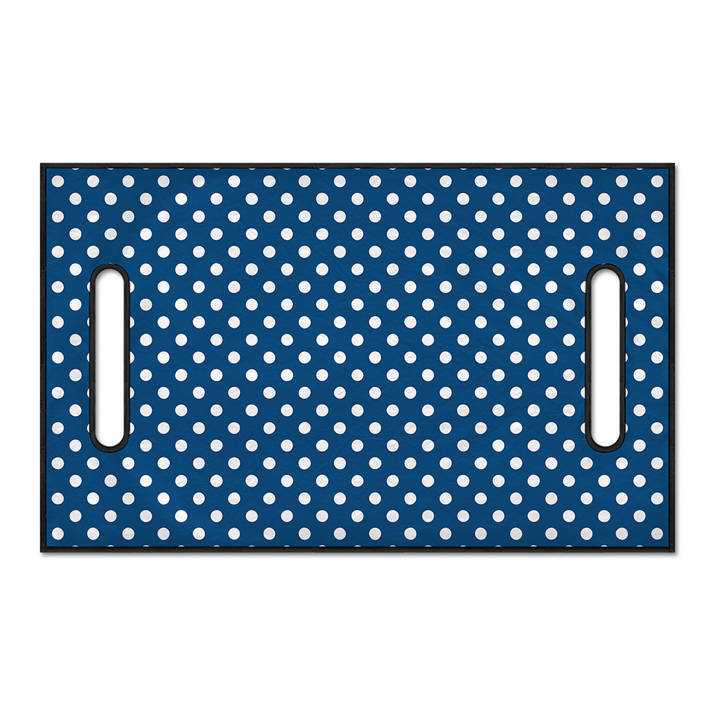 Navy And White Polka Dot Pattern Print Golf Cart Seat Cover