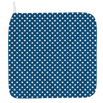 Navy And White Polka Dot Pattern Print Hand Towel