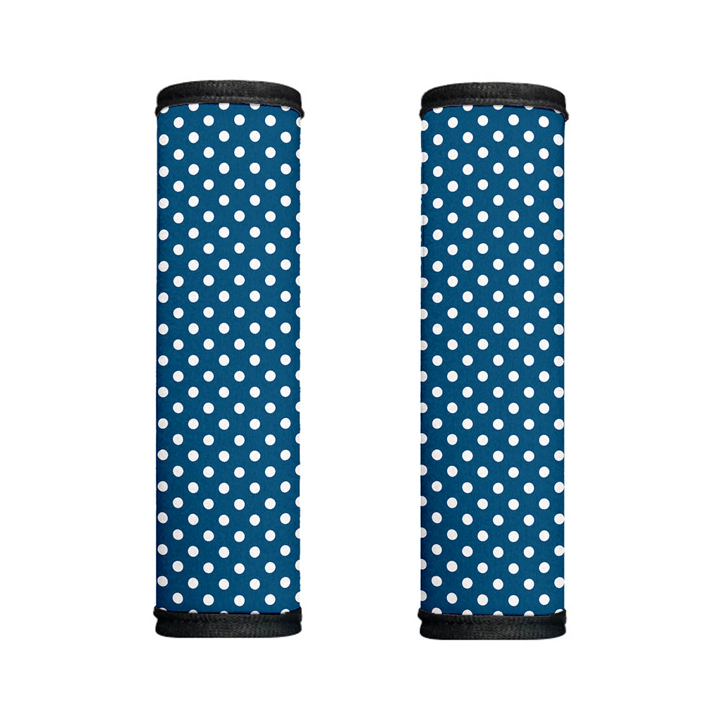 Navy And White Polka Dot Pattern Print Handle Covers