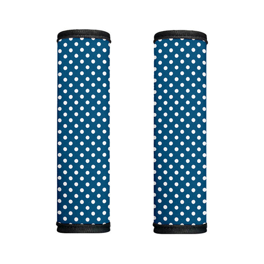 Navy And White Polka Dot Pattern Print Handle Covers