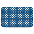 Navy And White Polka Dot Pattern Print Indoor Door Mat