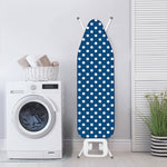 Navy And White Polka Dot Pattern Print Ironing Board Cover