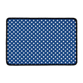 Navy And White Polka Dot Pattern Print Kitchen Mat