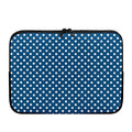 Navy And White Polka Dot Pattern Print Laptop Sleeve
