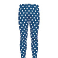 Navy And White Polka Dot Pattern Print Men's Leggings