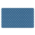 Navy And White Polka Dot Pattern Print Polyester Doormat