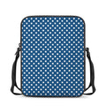 Navy And White Polka Dot Pattern Print Rectangular Crossbody Bag