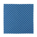 Navy And White Polka Dot Pattern Print Silk Bandana