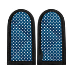 Navy And White Polka Dot Pattern Print Skillet Handle Cover
