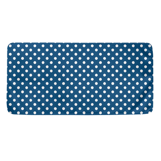 Navy And White Polka Dot Pattern Print Towel