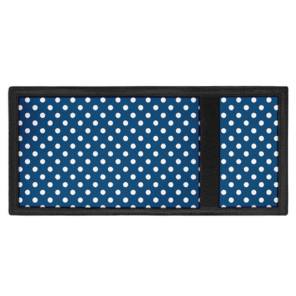 Navy And White Polka Dot Pattern Print Trifold Wallet