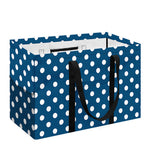 Navy And White Polka Dot Pattern Print Utility Tote Bag