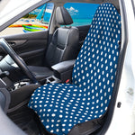 Navy And White Polka Dot Pattern Print Waterproof Car Seat Cover