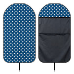Navy And White Polka Dot Pattern Print Waterproof Car Seat Cover
