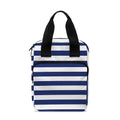 Navy And White Striped Pattern Print Bible Tote Bag