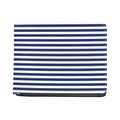 Navy And White Striped Pattern Print Bifold Wallet
