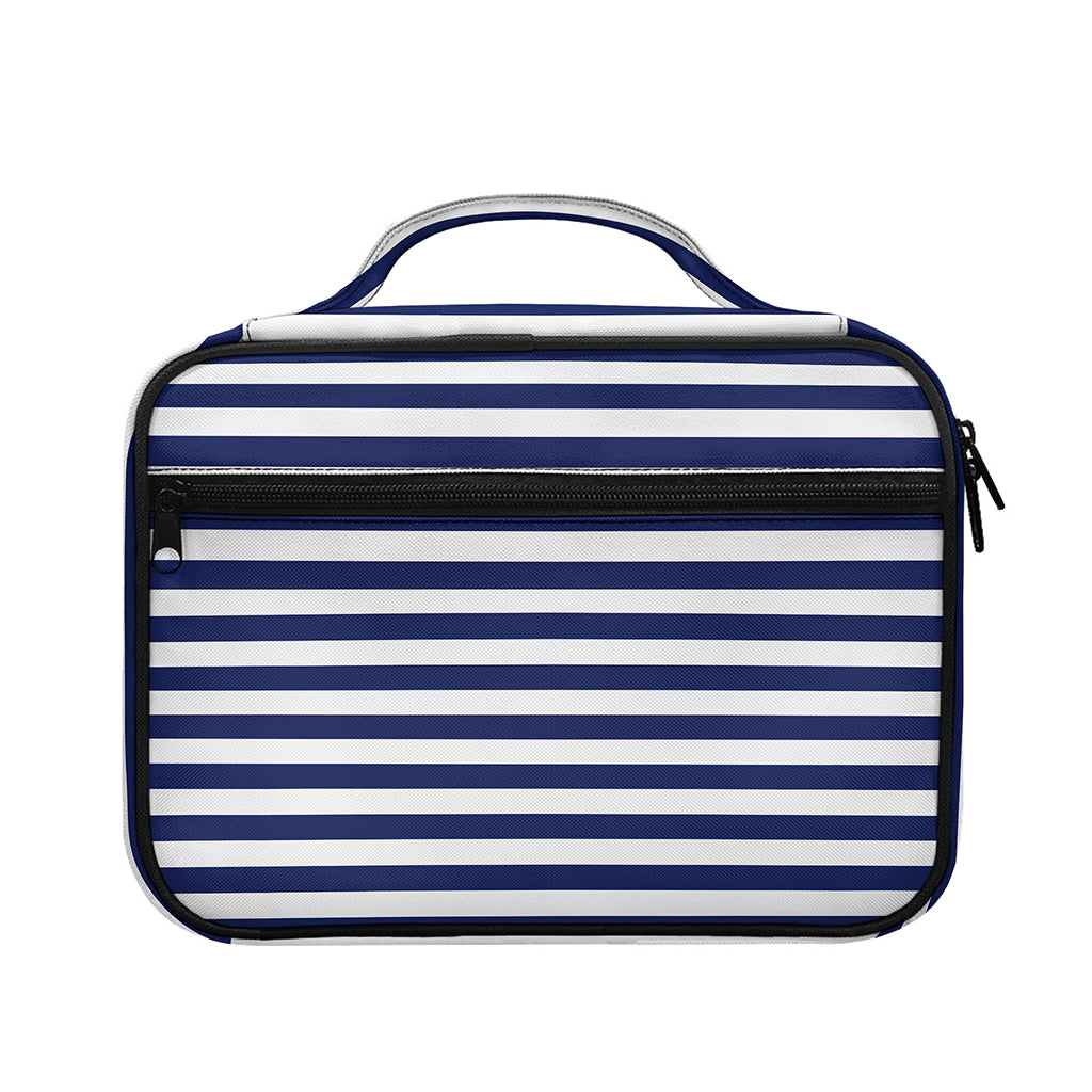 Navy And White Striped Pattern Print Briefcase Bible Bag