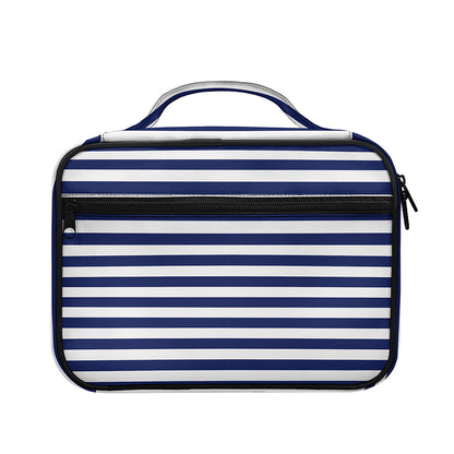 Navy And White Striped Pattern Print Briefcase Bible Bag