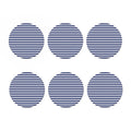 Navy And White Striped Pattern Print Coaster Set
