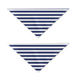 Navy And White Striped Pattern Print Dog Bandana