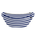 Navy And White Striped Pattern Print Fanny Pack
