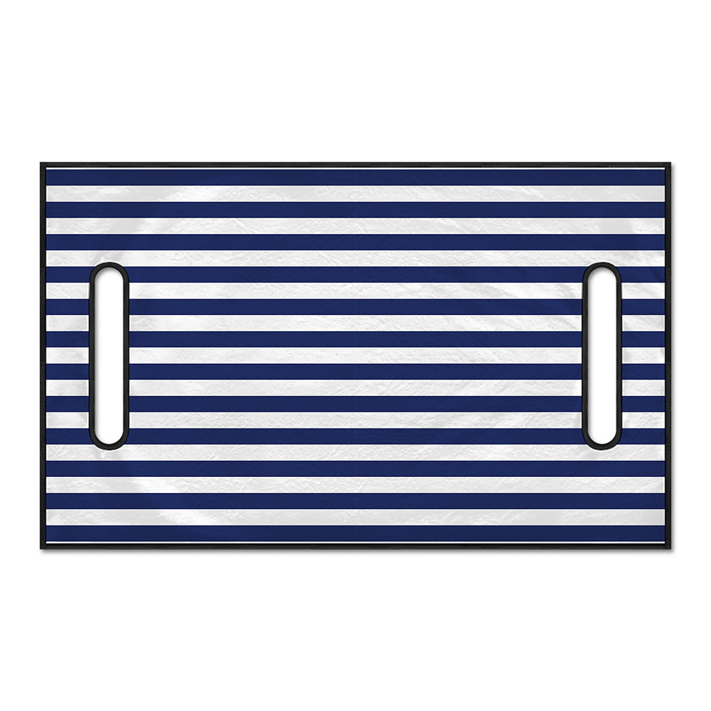 Navy And White Striped Pattern Print Golf Cart Seat Cover