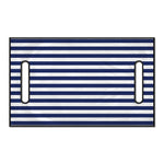 Navy And White Striped Pattern Print Golf Cart Seat Cover