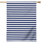 Navy And White Striped Pattern Print House Flag