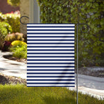 Navy And White Striped Pattern Print House Flag