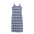 Navy And White Striped Pattern Print Jersey Midi Cami Dress