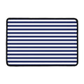 Navy And White Striped Pattern Print Kitchen Mat
