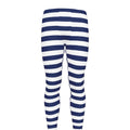 Navy And White Striped Pattern Print Men's Leggings