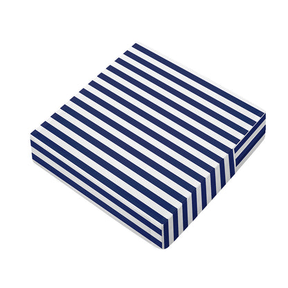 Navy And White Striped Pattern Print Outdoor Seat Cushion Cover