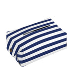 Navy And White Striped Pattern Print Rectangle Tissue Box Cover