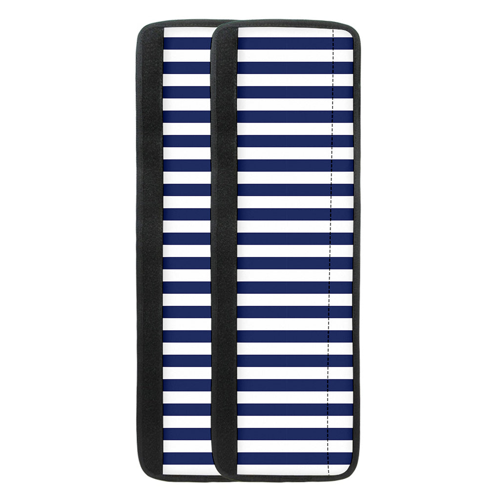 Navy And White Striped Pattern Print Refrigerator Handle Covers