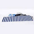 Navy And White Striped Pattern Print Sports Towel
