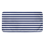 Navy And White Striped Pattern Print Towel