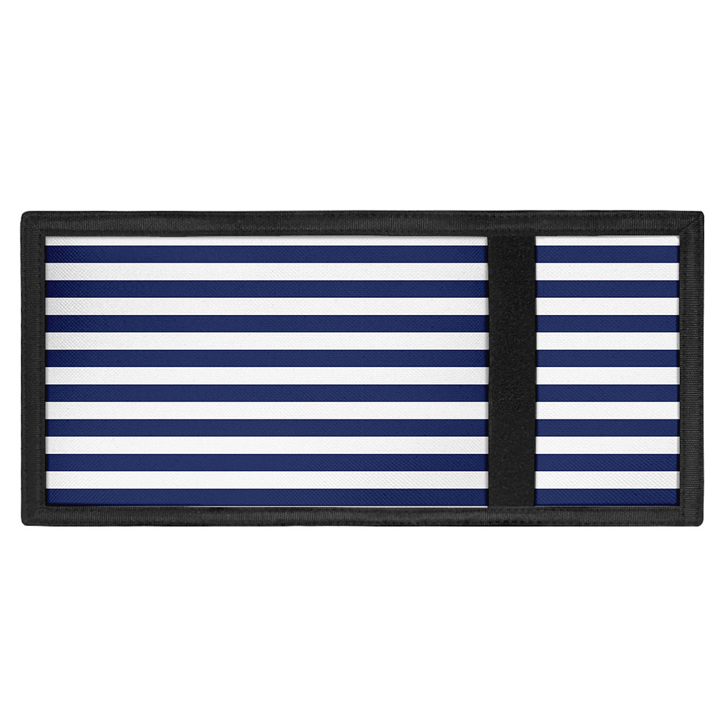 Navy And White Striped Pattern Print Trifold Wallet